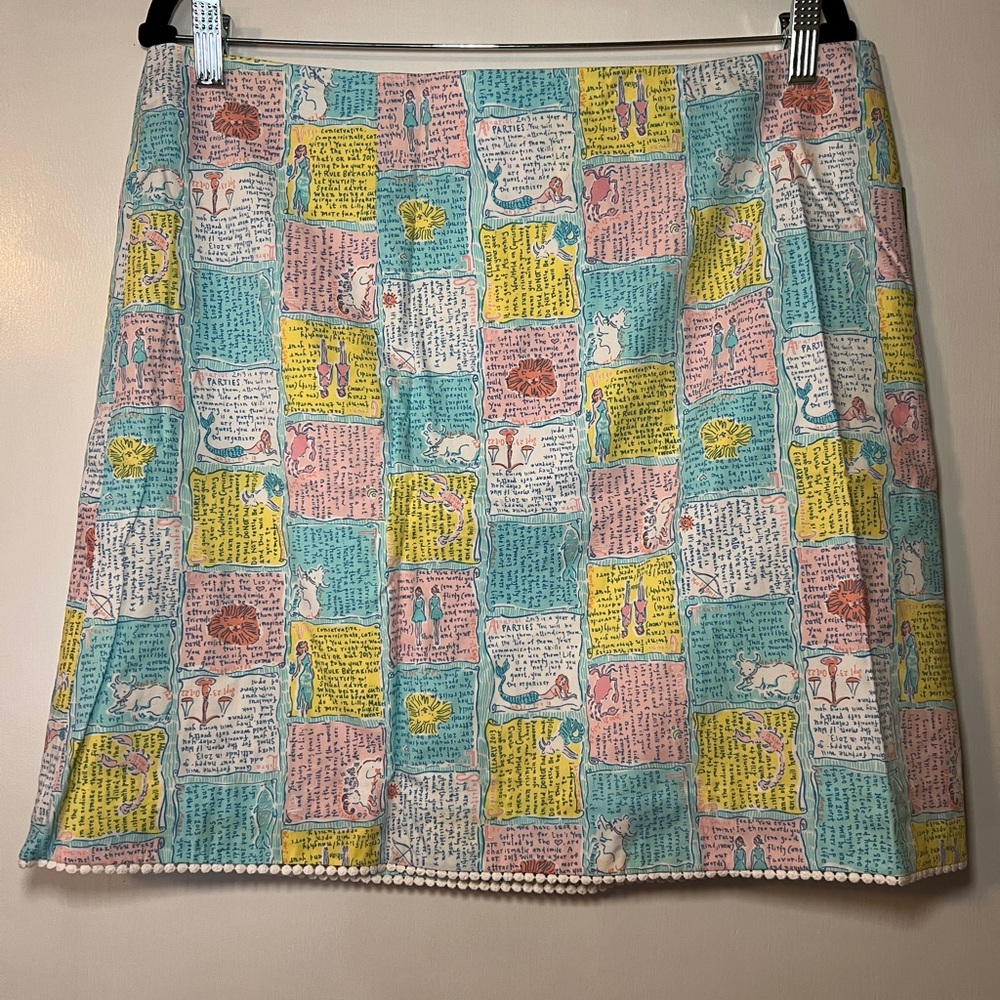 NWT Lilly Pulitzer Written in the Stars Size 14 Lavender Skirt Horoscope